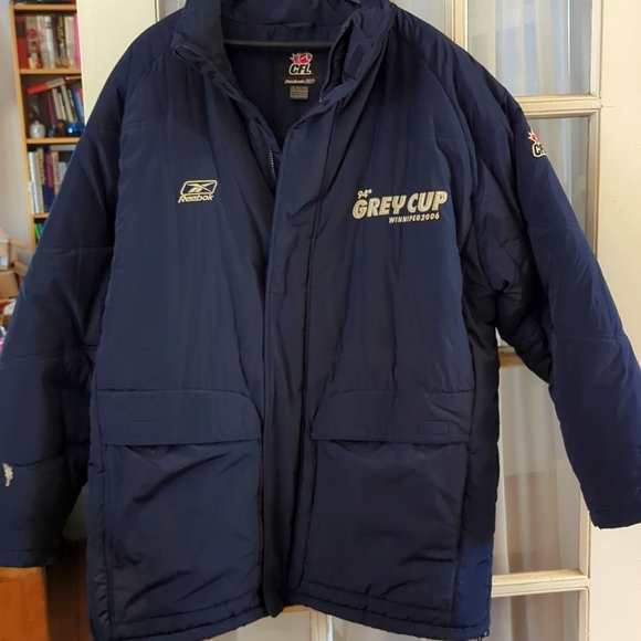 94TH CFL GREY CUP 2006 WINNIPEG MENS Reebok NAVY COAT - Picture 2 of 6